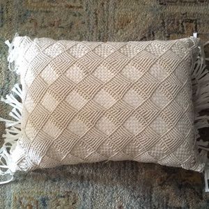 Ivory Macrame decorative pillow